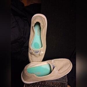 Womens Tan Fishing Slip-ons #WS423